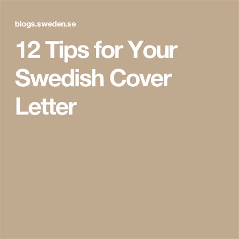 cover letter svenska är design